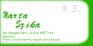 marta szika business card